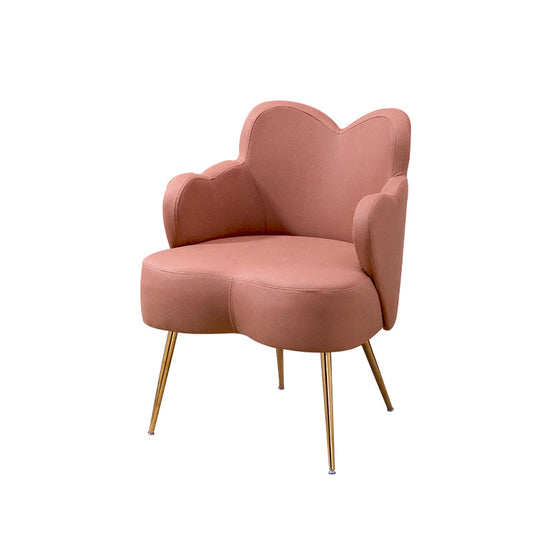 Silla de cojín de respaldo de reposabrazos glamorial con patas de metal para hotel