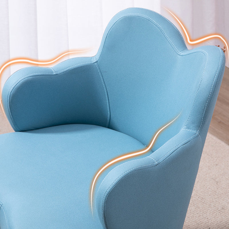 Glam Armrest Backrest Cushion Chair with Metal Legs for Hotel