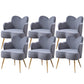 Glam Armrest Backrest Cushion Chair with Metal Legs for Hotel