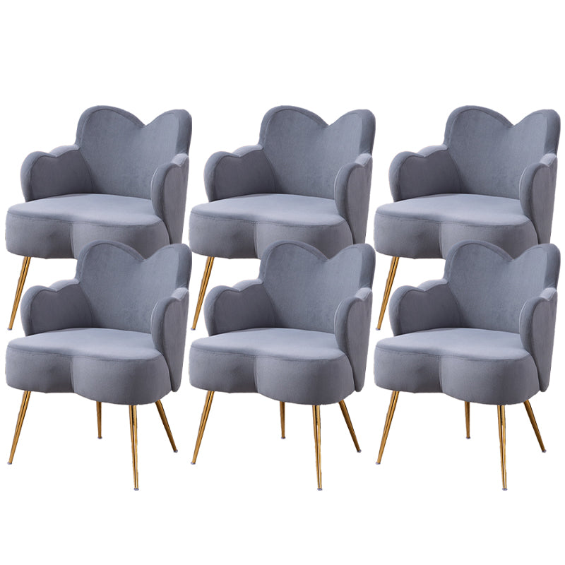 Glam Armrest Backrest Cushion Chair with Metal Legs for Hotel