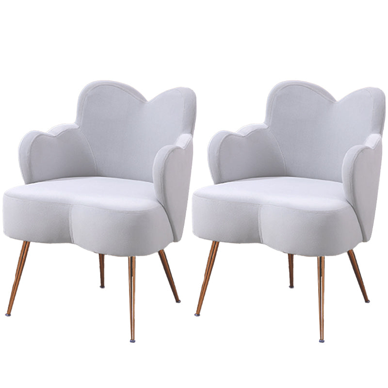 Glam Armrest Backrest Cushion Chair with Metal Legs for Hotel