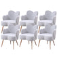 Glam Armrest Backrest Cushion Chair with Metal Legs for Hotel