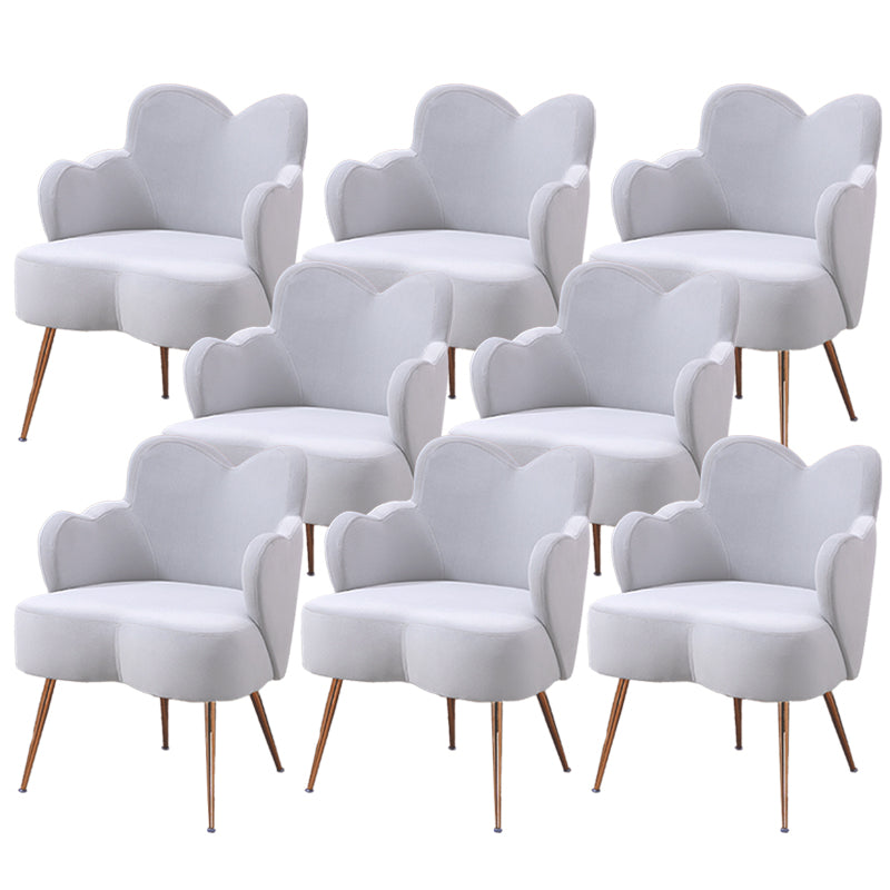 Glam Armrest Backrest Cushion Chair with Metal Legs for Hotel