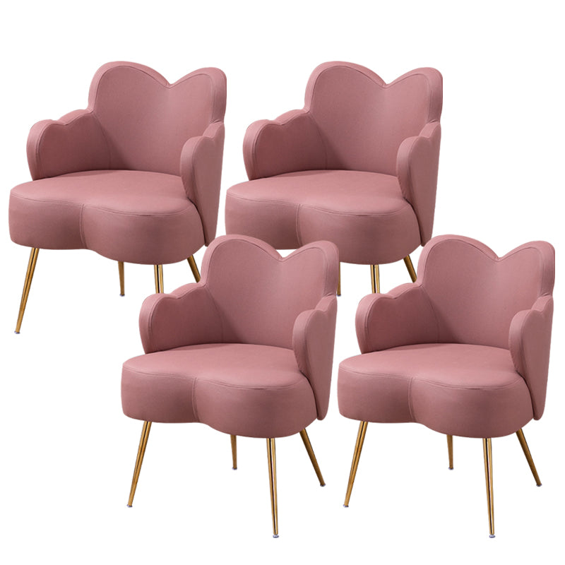 Glam Armrest Backrest Cushion Chair with Metal Legs for Hotel