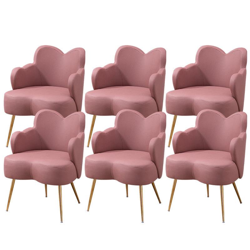 Glam Armrest Backrest Cushion Chair with Metal Legs for Hotel