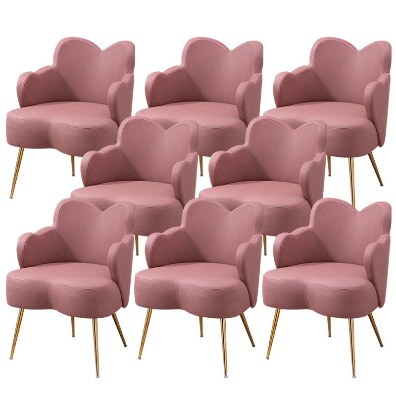 Glam Armrest Backrest Cushion Chair with Metal Legs for Hotel