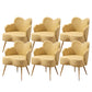 Glam Armrest Backrest Cushion Chair with Metal Legs for Hotel