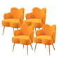 Glam Armrest Backrest Cushion Chair with Metal Legs for Hotel