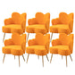 Glam Armrest Backrest Cushion Chair with Metal Legs for Hotel