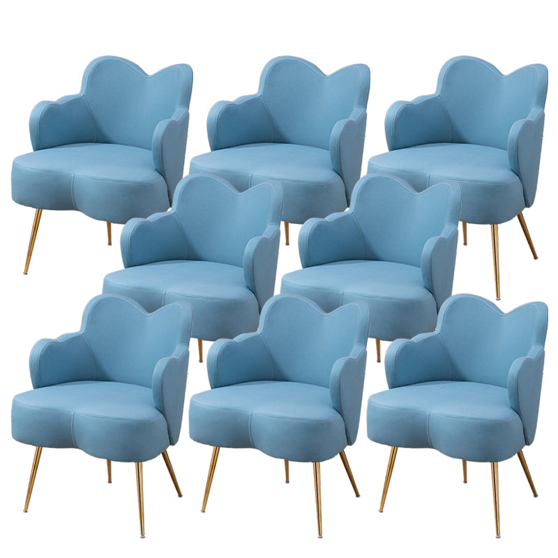 Glam Armrest Backrest Cushion Chair with Metal Legs for Hotel