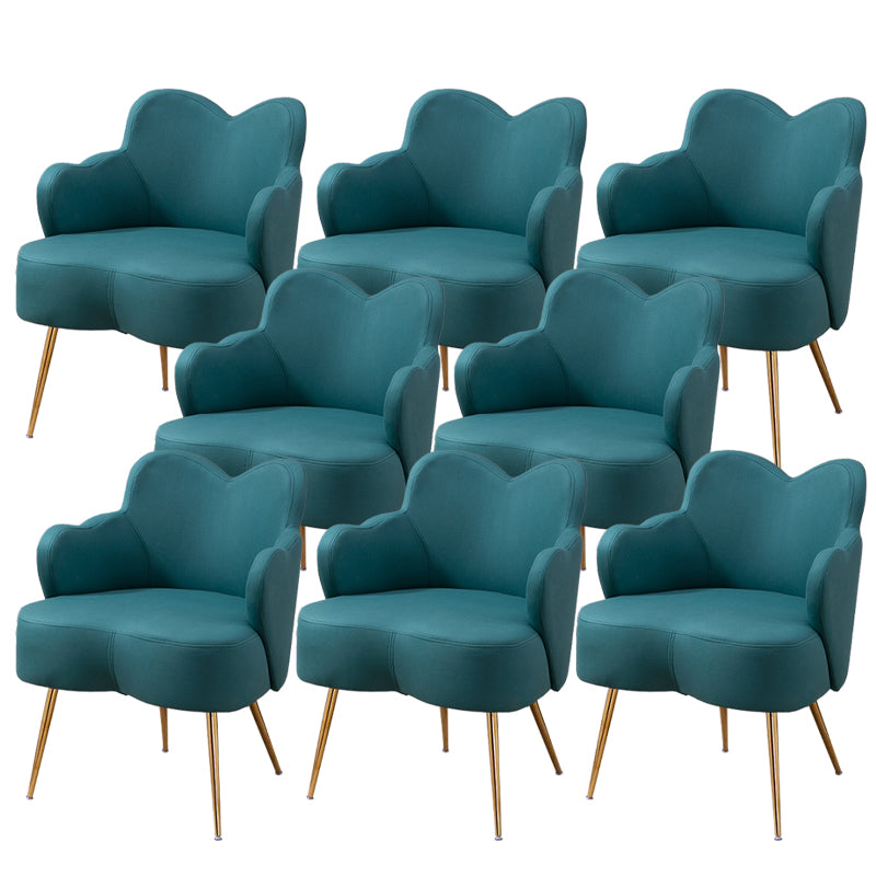 Glam Armrest Backrest Cushion Chair with Metal Legs for Hotel