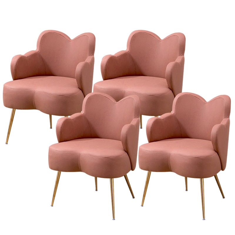 Glam Armrest Backrest Cushion Chair with Metal Legs for Hotel