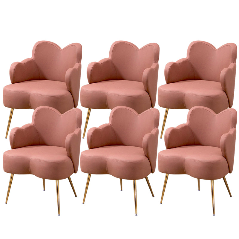 Glam Armrest Backrest Cushion Chair with Metal Legs for Hotel