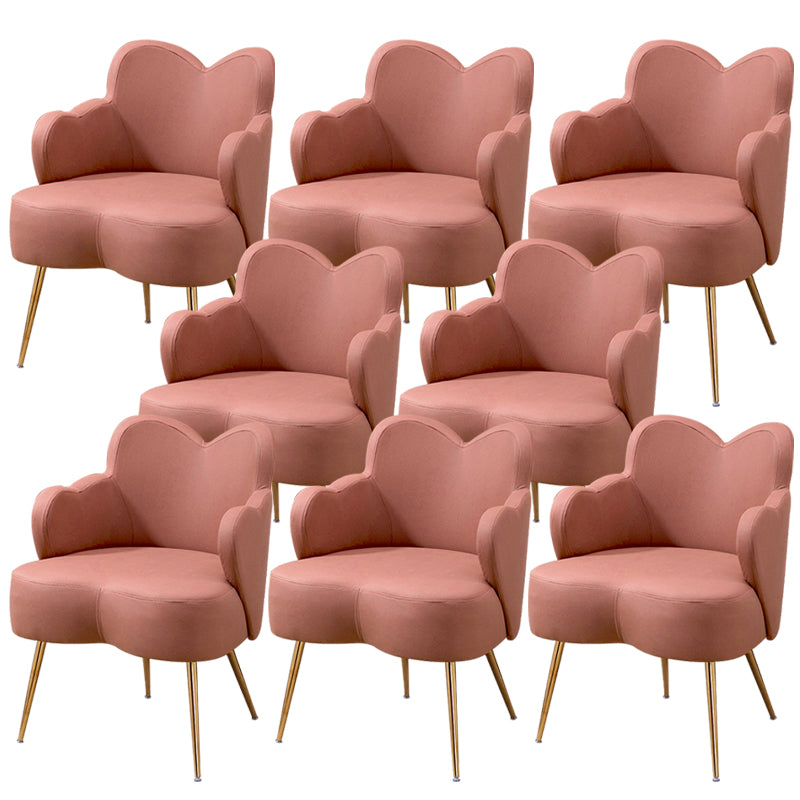 Glam Armrest Backrest Cushion Chair with Metal Legs for Hotel