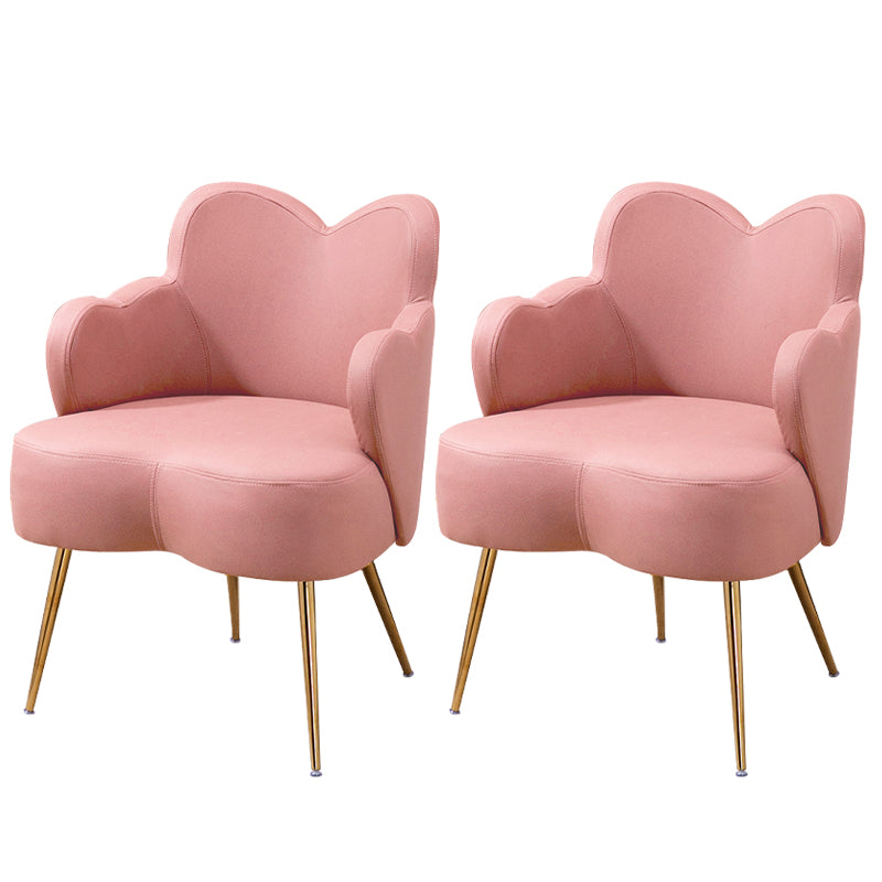 Glam Armrest Backrest Cushion Chair with Metal Legs for Hotel