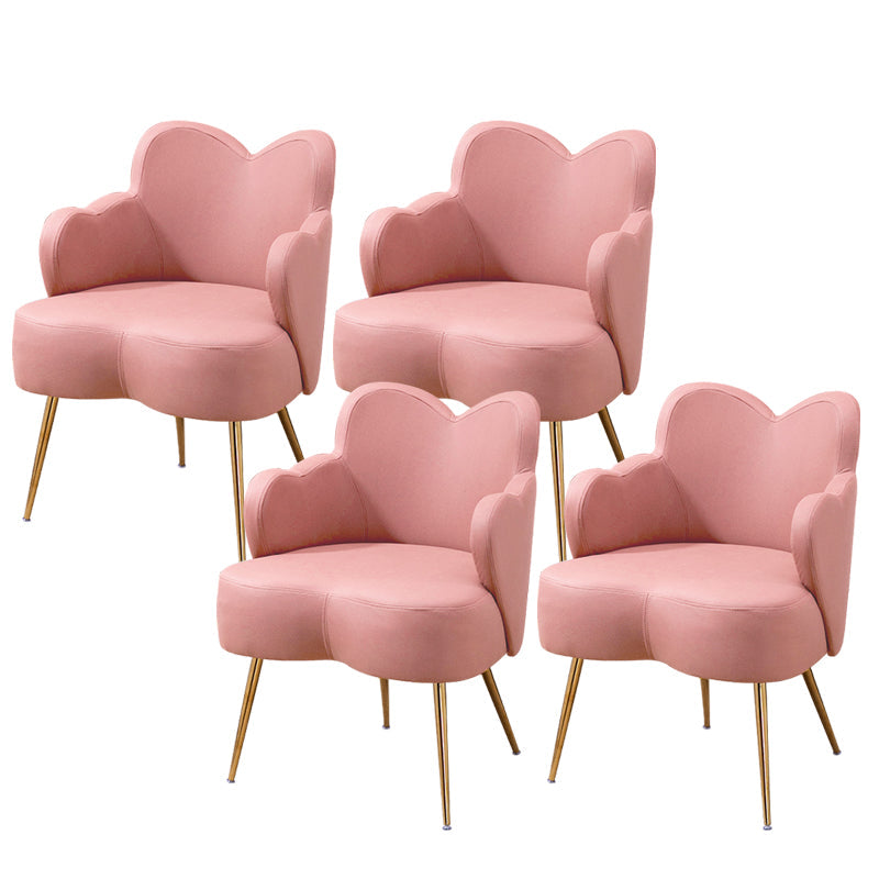 Glam Armrest Backrest Cushion Chair with Metal Legs for Hotel