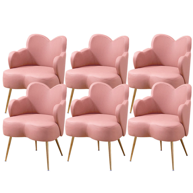 Glam Armrest Backrest Cushion Chair with Metal Legs for Hotel