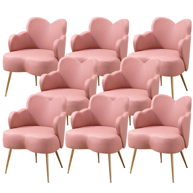 Glam Armrest Backrest Cushion Chair with Metal Legs for Hotel