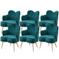 Glam Armrest Backrest Cushion Chair with Metal Legs for Hotel