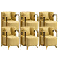 Glam Armrest Backrest Cushion Chair with Metal Legs for Balcony Yellow 6 Piece Set Clearhalo 'Dining Chairs' 'Dining Tables & Seating' 'dining_chair' 'furn' 'furn_dining_chair' 'Furniture' 'Kitchen & Dining Furniture' 7659696