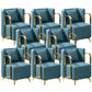 Glam Armrest Backrest Cushion Chair with Metal Legs for Balcony Blue 8 Piece Set Clearhalo 'Dining Chairs' 'Dining Tables & Seating' 'dining_chair' 'furn' 'furn_dining_chair' 'Furniture' 'Kitchen & Dining Furniture' 7659702