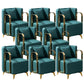 Glam Armrest Backrest Cushion Chair with Metal Legs for Balcony Green 8 Piece Set Clearhalo 'Dining Chairs' 'Dining Tables & Seating' 'dining_chair' 'furn' 'furn_dining_chair' 'Furniture' 'Kitchen & Dining Furniture' 7659707
