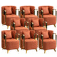Glam Armrest Backrest Cushion Chair with Metal Legs for Balcony Orange 8 Piece Set Clearhalo 'Dining Chairs' 'Dining Tables & Seating' 'dining_chair' 'furn' 'furn_dining_chair' 'Furniture' 'Kitchen & Dining Furniture' 7659712