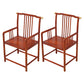 Traditional Style Arm Chair Solid Wood Slat Back Dining Chair for Home Red 2 Piece Set Clearhalo 'Dining Chairs' 'Dining Tables & Seating' 'dining_chair' 'furn' 'furn_dining_chair' 'Furniture' 'Kitchen & Dining Furniture' 7659715