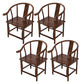 Traditional Style Arm Chair Solid Wood Slat Back Dining Chair for Home Brown 4 Piece Set Clearhalo 'Dining Chairs' 'Dining Tables & Seating' 'dining_chair' 'furn' 'furn_dining_chair' 'Furniture' 'Kitchen & Dining Furniture' 7659725