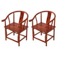 Traditional Style Arm Chair Solid Wood Slat Back Dining Chair for Home Red Brown 2 Piece Set Clearhalo 'Dining Chairs' 'Dining Tables & Seating' 'dining_chair' 'furn' 'furn_dining_chair' 'Furniture' 'Kitchen & Dining Furniture' 7659736
