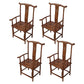 Traditional Style Arm Chair Solid Wood Slat Back Dining Chair for Home Coffee 4 Piece Set Clearhalo 'Dining Chairs' 'Dining Tables & Seating' 'dining_chair' 'furn' 'furn_dining_chair' 'Furniture' 'Kitchen & Dining Furniture' 7659742