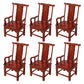 Traditional Style Arm Chair Solid Wood Slat Back Dining Chair for Home Burgundy 6 Piece Set Clearhalo 'Dining Chairs' 'Dining Tables & Seating' 'dining_chair' 'furn' 'furn_dining_chair' 'Furniture' 'Kitchen & Dining Furniture' 7659748