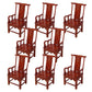 Traditional Style Arm Chair Solid Wood Slat Back Dining Chair for Home Burgundy 8 Piece Set Clearhalo 'Dining Chairs' 'Dining Tables & Seating' 'dining_chair' 'furn' 'furn_dining_chair' 'Furniture' 'Kitchen & Dining Furniture' 7659749