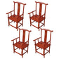 Traditional Style Arm Chair Solid Wood Slat Back Dining Chair for Home Brick Red 4 Piece Set Clearhalo 'Dining Chairs' 'Dining Tables & Seating' 'dining_chair' 'furn' 'furn_dining_chair' 'Furniture' 'Kitchen & Dining Furniture' 7659752