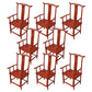 Traditional Style Arm Chair Solid Wood Slat Back Dining Chair for Home Brick Red 8 Piece Set Clearhalo 'Dining Chairs' 'Dining Tables & Seating' 'dining_chair' 'furn' 'furn_dining_chair' 'Furniture' 'Kitchen & Dining Furniture' 7659754