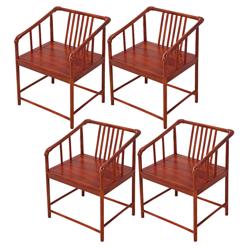 Traditional Style Arm Chair Solid Wood Slat Back Dining Chair for Home Caramel 4 Piece Set Clearhalo 'Dining Chairs' 'Dining Tables & Seating' 'dining_chair' 'furn' 'furn_dining_chair' 'Furniture' 'Kitchen & Dining Furniture' 7659757