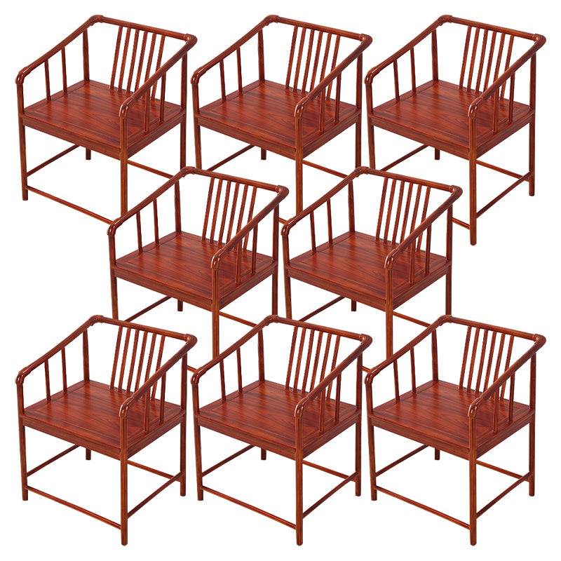 Traditional Style Arm Chair Solid Wood Slat Back Dining Chair for Home Caramel 8 Piece Set Clearhalo 'Dining Chairs' 'Dining Tables & Seating' 'dining_chair' 'furn' 'furn_dining_chair' 'Furniture' 'Kitchen & Dining Furniture' 7659759