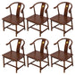 Traditional Style Arm Chair Solid Wood Slat Back Dining Chair for Home Chocolate 6 Piece Set Clearhalo 'Dining Chairs' 'Dining Tables & Seating' 'dining_chair' 'furn' 'furn_dining_chair' 'Furniture' 'Kitchen & Dining Furniture' 7659763