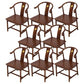 Traditional Style Arm Chair Solid Wood Slat Back Dining Chair for Home Chocolate 8 Piece Set Clearhalo 'Dining Chairs' 'Dining Tables & Seating' 'dining_chair' 'furn' 'furn_dining_chair' 'Furniture' 'Kitchen & Dining Furniture' 7659764