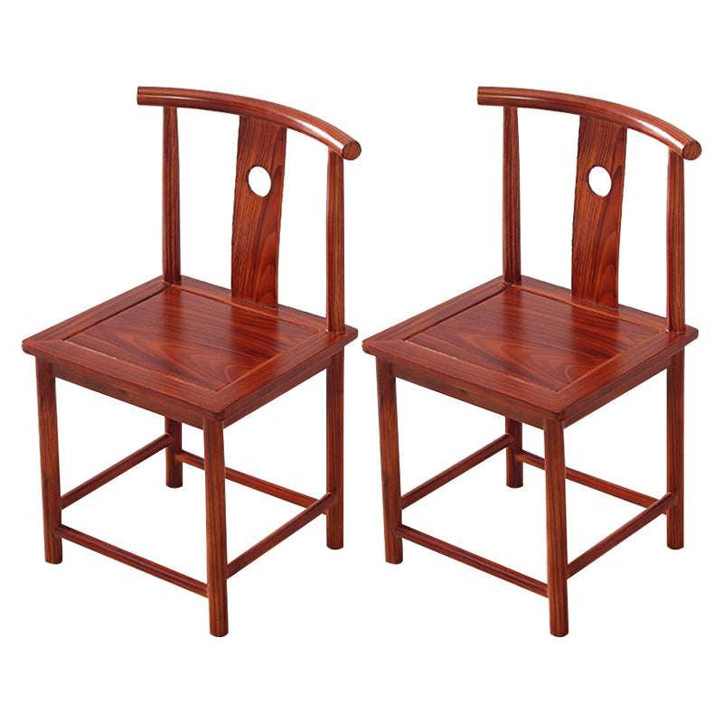 Traditional Style Arm Chair Solid Wood Slat Back Dining Chair for Home Orange Red 2 Piece Set Clearhalo 'Dining Chairs' 'Dining Tables & Seating' 'dining_chair' 'furn' 'furn_dining_chair' 'Furniture' 'Kitchen & Dining Furniture' 7659765