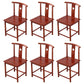 Traditional Style Arm Chair Solid Wood Slat Back Dining Chair for Home Orange Red 6 Piece Set Clearhalo 'Dining Chairs' 'Dining Tables & Seating' 'dining_chair' 'furn' 'furn_dining_chair' 'Furniture' 'Kitchen & Dining Furniture' 7659767