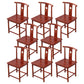 Traditional Style Arm Chair Solid Wood Slat Back Dining Chair for Home Orange Red 8 Piece Set Clearhalo 'Dining Chairs' 'Dining Tables & Seating' 'dining_chair' 'furn' 'furn_dining_chair' 'Furniture' 'Kitchen & Dining Furniture' 7659768
