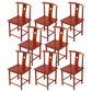 Traditional Style Arm Chair Solid Wood Slat Back Dining Chair for Home Red Gold 8 Piece Set Clearhalo 'Dining Chairs' 'Dining Tables & Seating' 'dining_chair' 'furn' 'furn_dining_chair' 'Furniture' 'Kitchen & Dining Furniture' 7659772