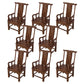 Traditional Style Arm Chair Solid Wood Slat Back Dining Chair for Home Tan 8 Piece Set Clearhalo 'Dining Chairs' 'Dining Tables & Seating' 'dining_chair' 'furn' 'furn_dining_chair' 'Furniture' 'Kitchen & Dining Furniture' 7659777