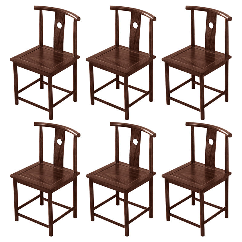 Traditional Style Arm Chair Solid Wood Slat Back Dining Chair for Home Walnut 6 Piece Set Clearhalo 'Dining Chairs' 'Dining Tables & Seating' 'dining_chair' 'furn' 'furn_dining_chair' 'Furniture' 'Kitchen & Dining Furniture' 7659780