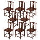 Traditional Style Arm Chair Solid Wood Slat Back Dining Chair for Home Walnut 8 Piece Set Clearhalo 'Dining Chairs' 'Dining Tables & Seating' 'dining_chair' 'furn' 'furn_dining_chair' 'Furniture' 'Kitchen & Dining Furniture' 7659781