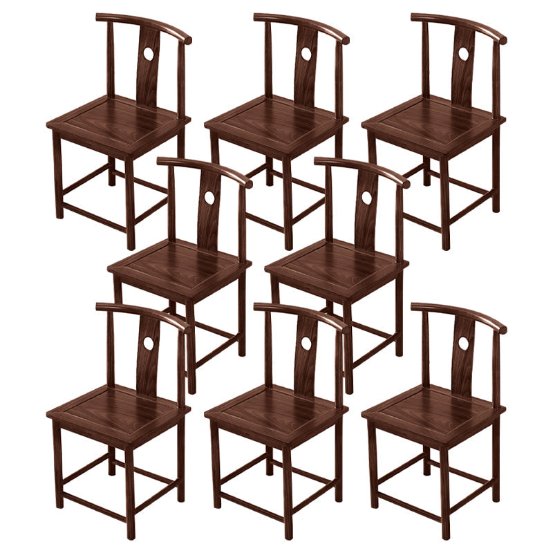 Traditional Style Arm Chair Solid Wood Slat Back Dining Chair for Home Walnut 8 Piece Set Clearhalo 'Dining Chairs' 'Dining Tables & Seating' 'dining_chair' 'furn' 'furn_dining_chair' 'Furniture' 'Kitchen & Dining Furniture' 7659781