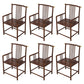 Traditional Style Arm Chair Solid Wood Slat Back Dining Chair for Home Nut-Brown 6 Piece Set Clearhalo 'Dining Chairs' 'Dining Tables & Seating' 'dining_chair' 'furn' 'furn_dining_chair' 'Furniture' 'Kitchen & Dining Furniture' 7659785