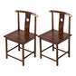 Traditional Style Arm Chair Solid Wood Slat Back Dining Chair for Home Walnut+Gold 2 Piece Set Clearhalo 'Dining Chairs' 'Dining Tables & Seating' 'dining_chair' 'furn' 'furn_dining_chair' 'Furniture' 'Kitchen & Dining Furniture' 7659787