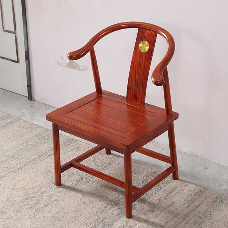 Traditional Style Arm Chair Solid Wood Slat Back Dining Chair for Home Medium Wood 1 Piece Clearhalo 'Dining Chairs' 'Dining Tables & Seating' 'dining_chair' 'furn' 'furn_dining_chair' 'Furniture' 'Kitchen & Dining Furniture' 7659791